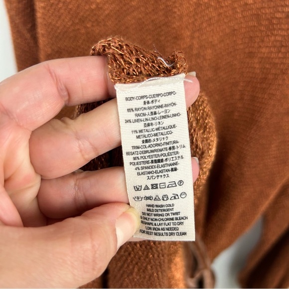 Free People Fete Knit Metallic rare sweater dress with velvet belt size: S - Picture 14 of 15